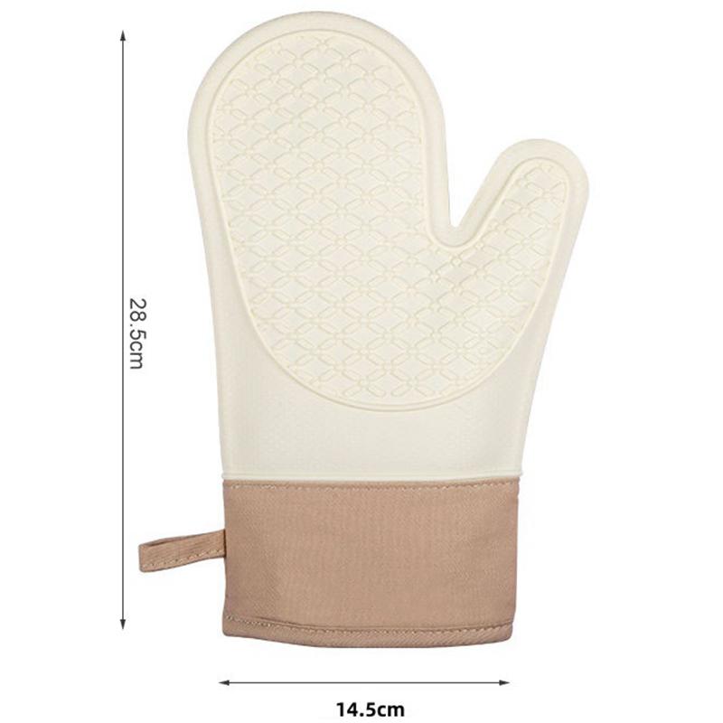 Anti-scald Thickened Silicone Gloves Heat Resistant Microwave  Oven Baking Gloves BBQ Gloves Anti-slip Heat Insulation Mitts