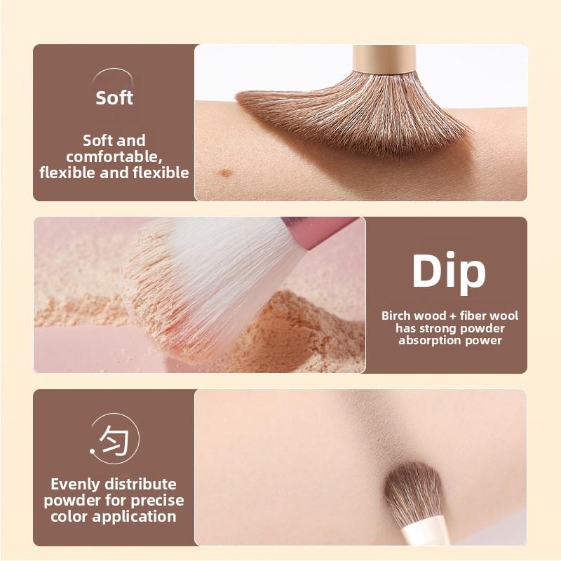 GECOMO Sada štětců na oční make-up, Štětec na detaily & Štětec na roztírání, Štětce na stíny do nosu & Štětce na oční stíny, Kompletní sada nástrojů pro začátečníky