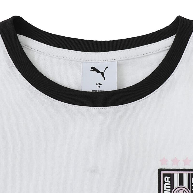 Puma Club Round Neck Sports Casual Fashion Short Sleeve T-Shirt Women T-Shirts White 631725-02