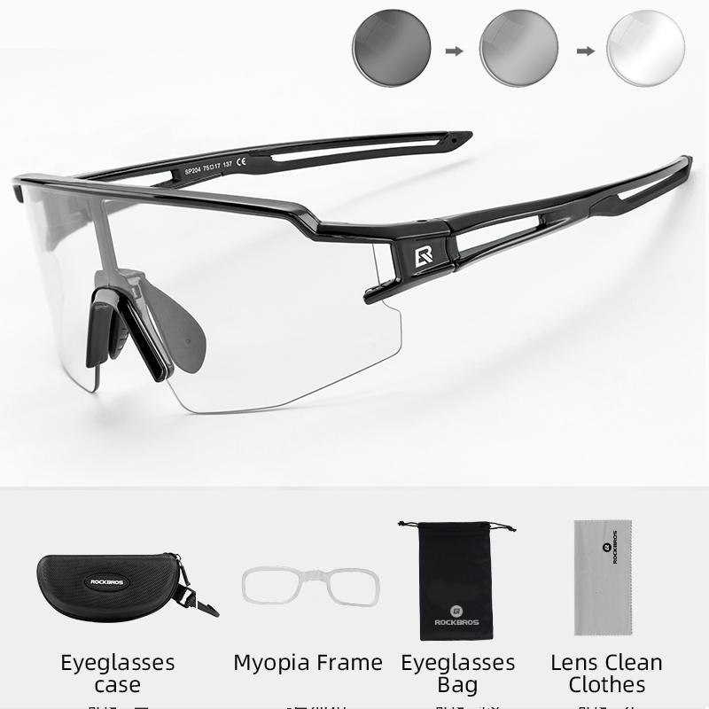 Photochromic Bicycle Glasses UV400 Bike Goggles Glasses MTB Road Sports Eyewear Sunglasses Large Frame Cycling Glasses
