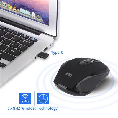 Spēļu bezvadu pele 2.4G 6 taustiņi ar 3 regulējamiem DPI Macbook Office