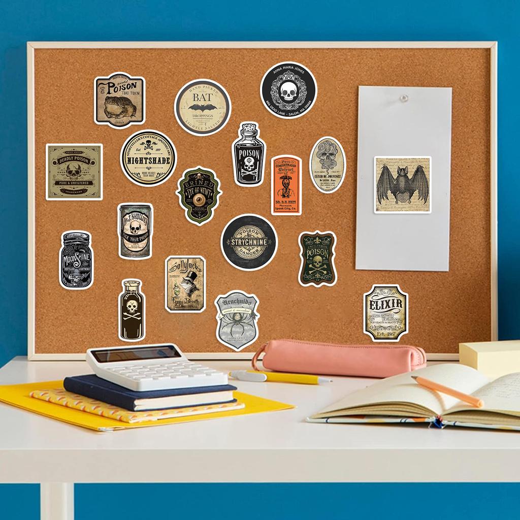 50 Retro Thriller Potion Graffiti Stickers Decorate Notebook Suitcase DIY Waterproof Stickers