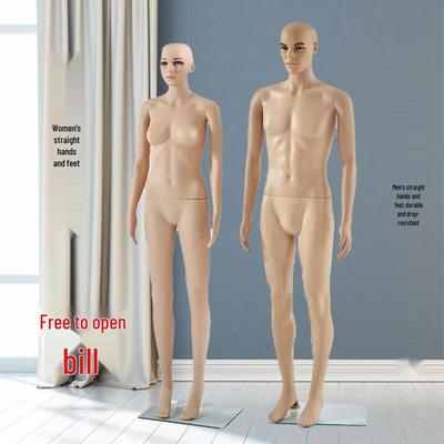 Maniquí Masculino de Pie con Rasgos Faciales para Exhibir Protección Laboral y Ropa de Tienda