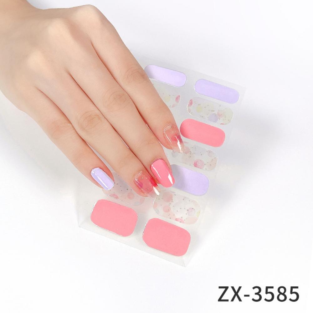 Film lac de unghii gel tridimensional impermeabil fără coacere sticker complet film de unghii de primăvară și vară hârtie film de unghii