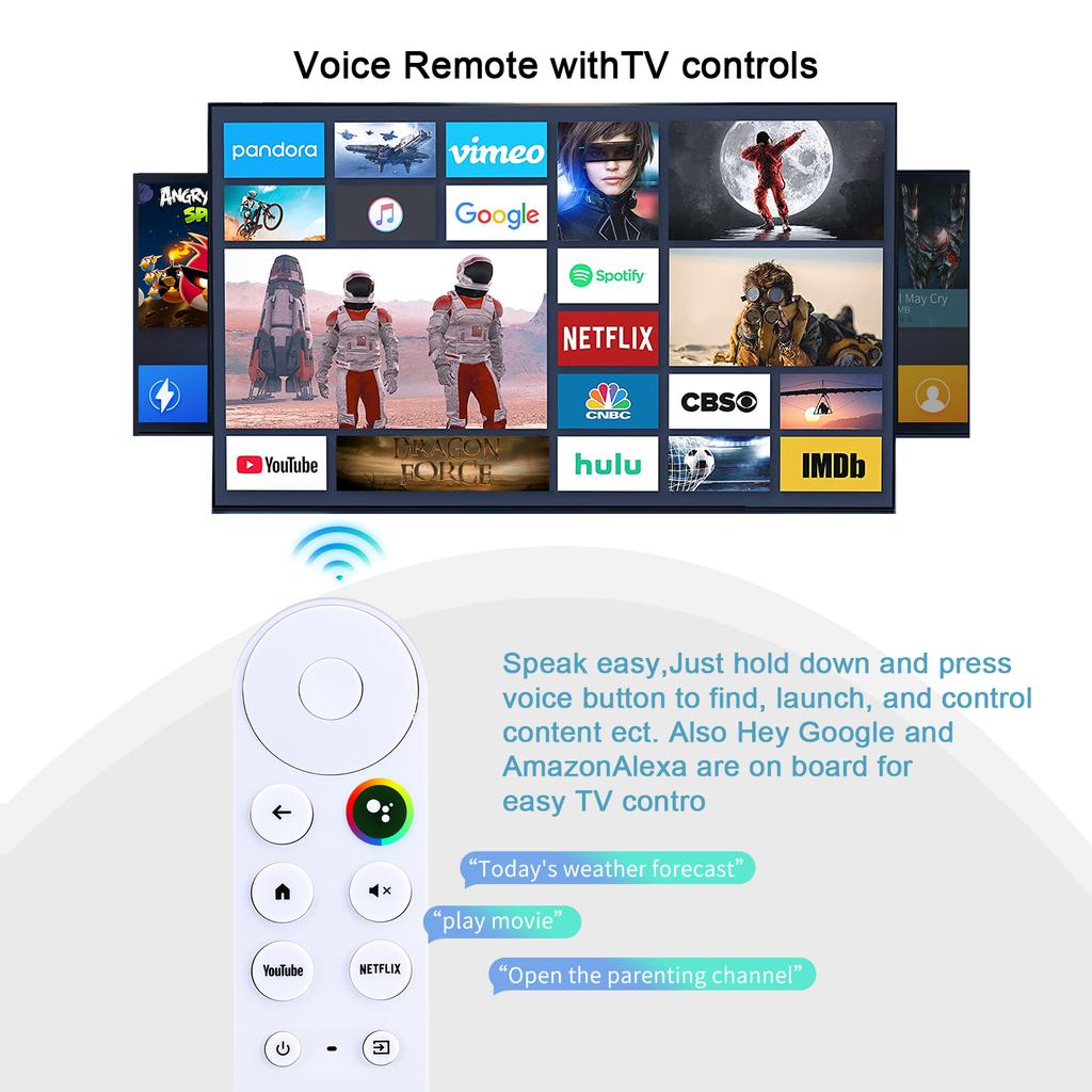 Snow Chromecast Go Remote Replacement for Google Chromecast with Google TV Remote Google TV Streamer Only