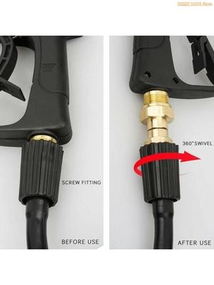 K1AE Brass High Pressure Nozzle Washer Thread Joint Connector Hose for Home Garden Car Washing Lawn Irrigation