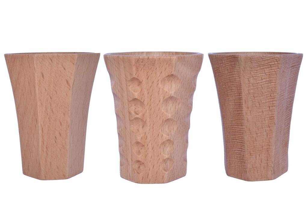 TOUGEI Sake Set and Kasuri Wooden Sake Cup and Sake 25ml 3-Piece (Pure, Shaved, Patterns) Cup, Approx.