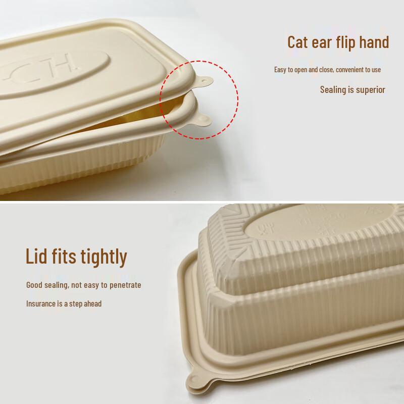 Disposable 500ml Single-Compartment Eco-Friendly Meal Containers