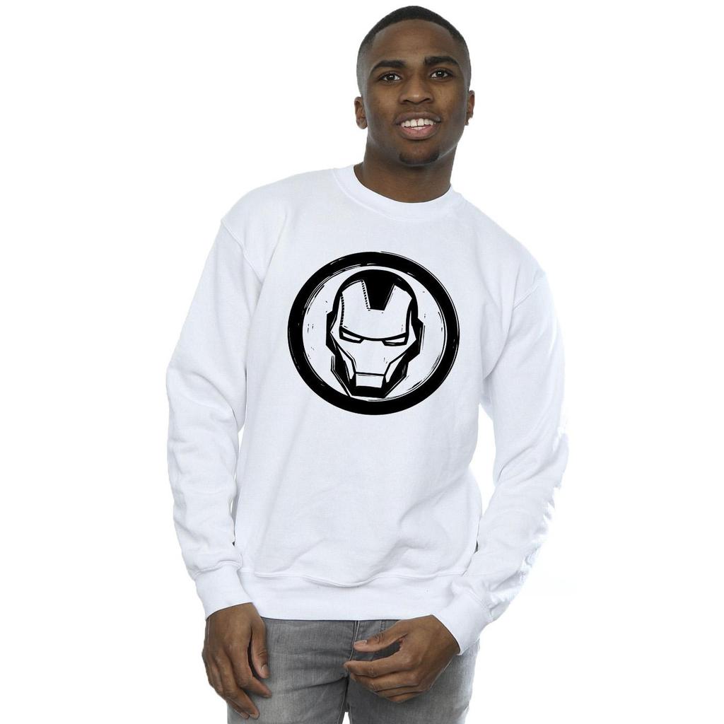Marvel Mens Iron Man Chest Logo Sweatshirt