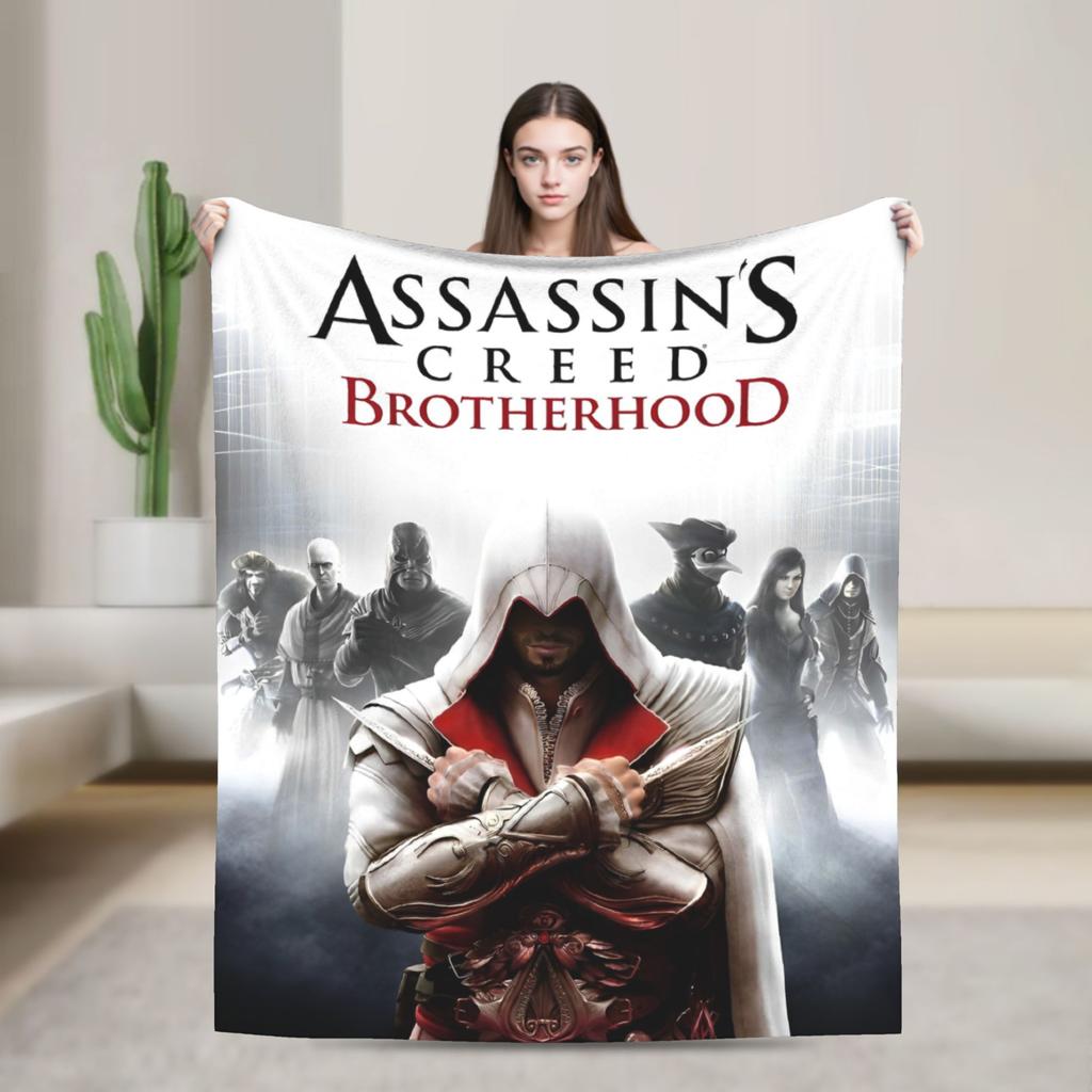 A-Assassin's Creed Deky Flanelové Vintage Teplá Přehozovádeka na přehoz Podzim/Zima