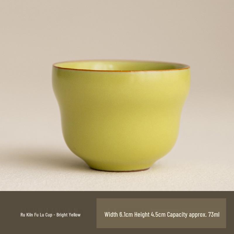 Ru Ware Crackle Glaze Tea Tasting Cup - High-End, Cultivatable Chinese Masterpiece