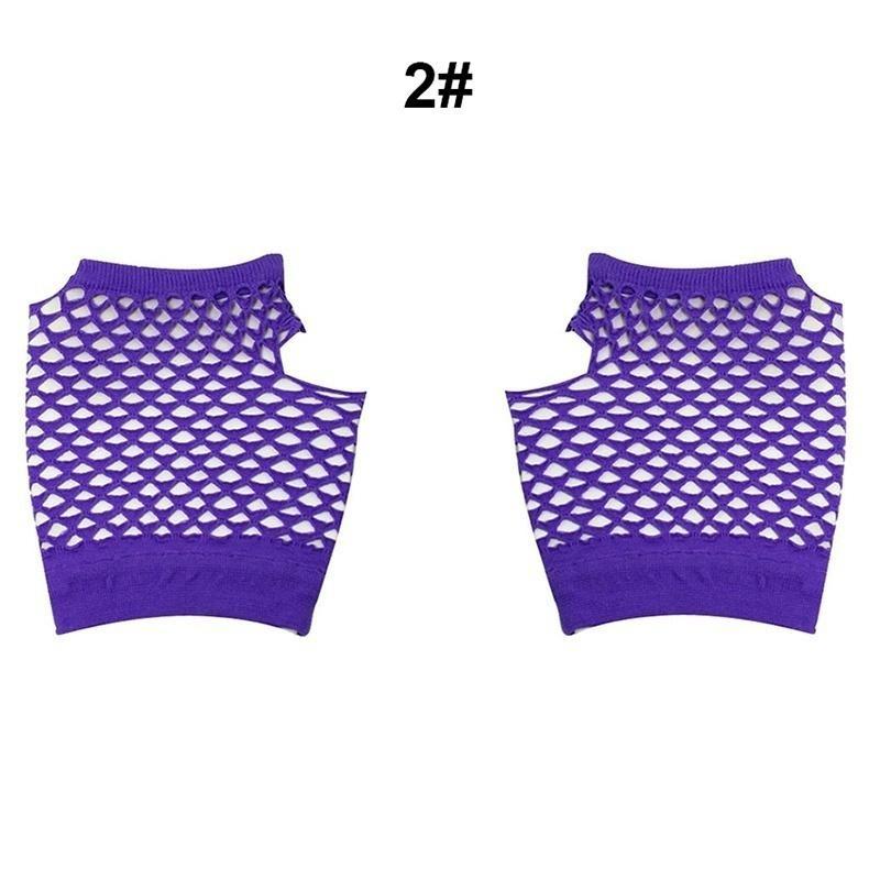 Girls Neon Short Fishnet Fingerless Gloves Gloves Party Gloves Fishnet Gloves
