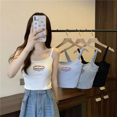 Damen Einfarbig Ärmellos Camisole Bauchfreies Top