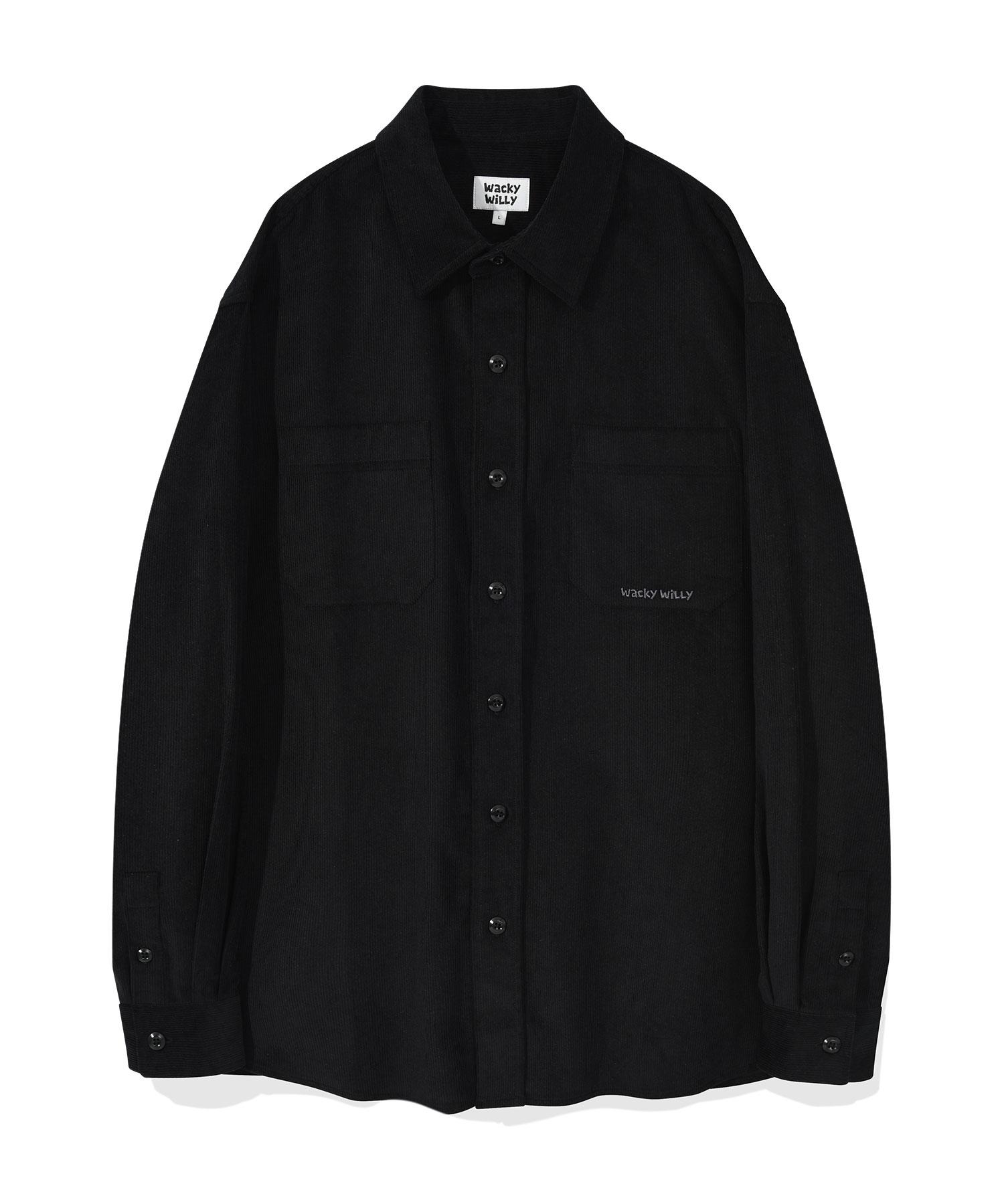 Wacky Willy Corduroy Shirt Black L
