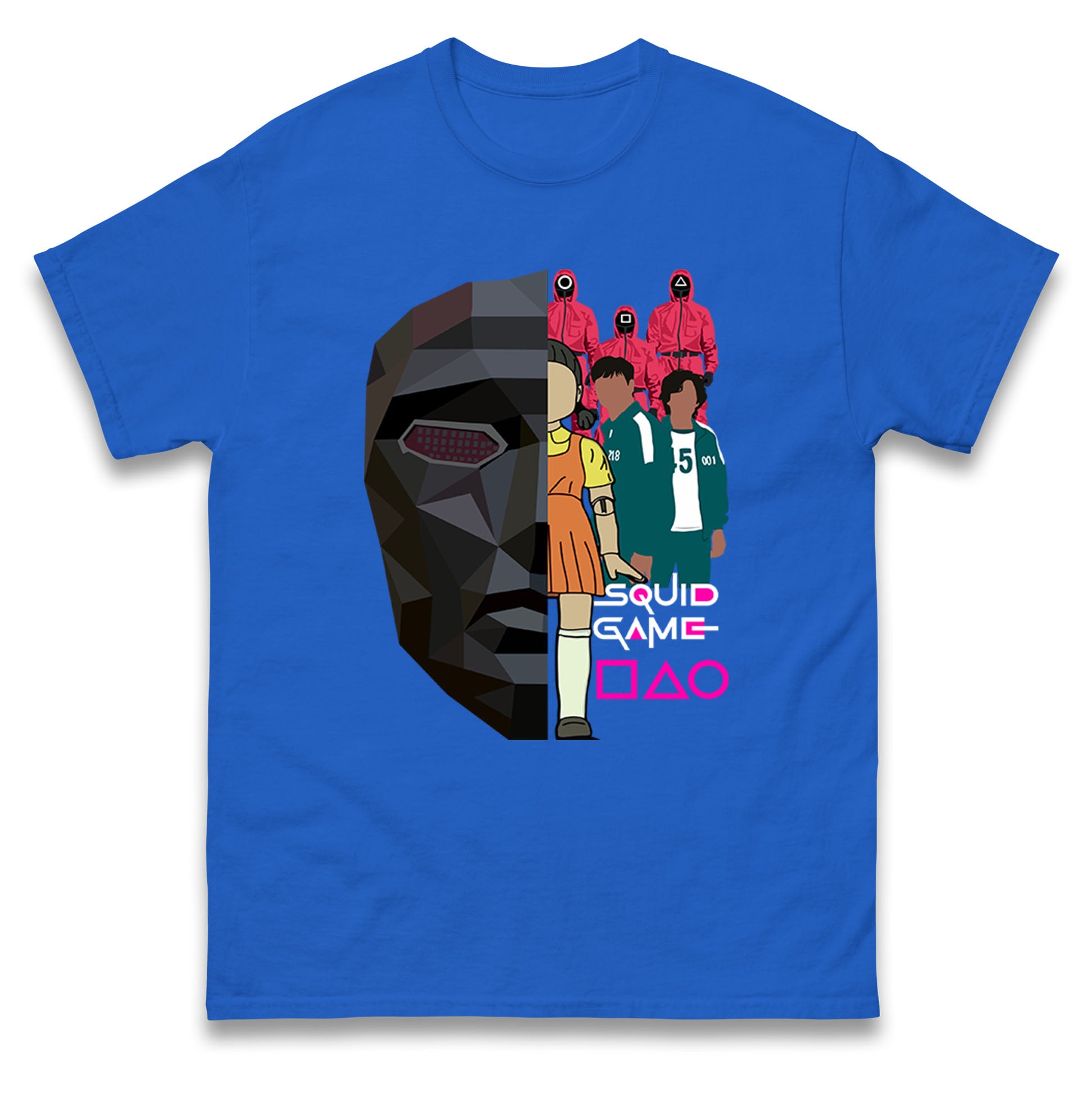 Squid Game Abstract Characters Mens T Shirt Womens Tops Tees L