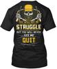 Electrician Will Never Quit T-Shirt Made In the USA Size S To 5XL