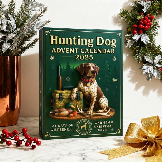 Hunting Dog Advent Calendar 2025 24 Days Acrylic Ornament with Canine Themes Christmas Countdown Decor for Tree Dog Lovers