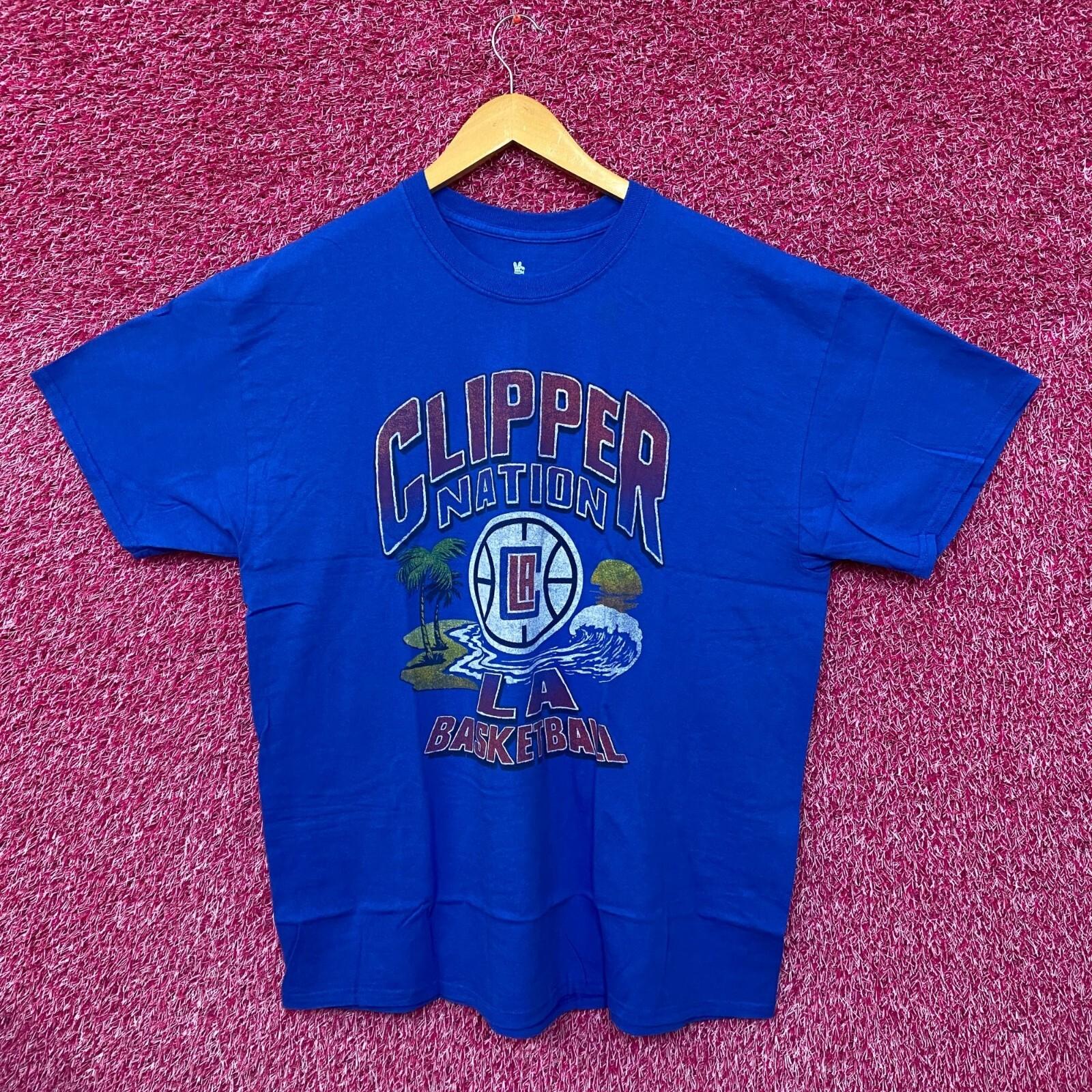 Clipper Nation LA Basketball NBA Team Beach Tailgate Tee Large L