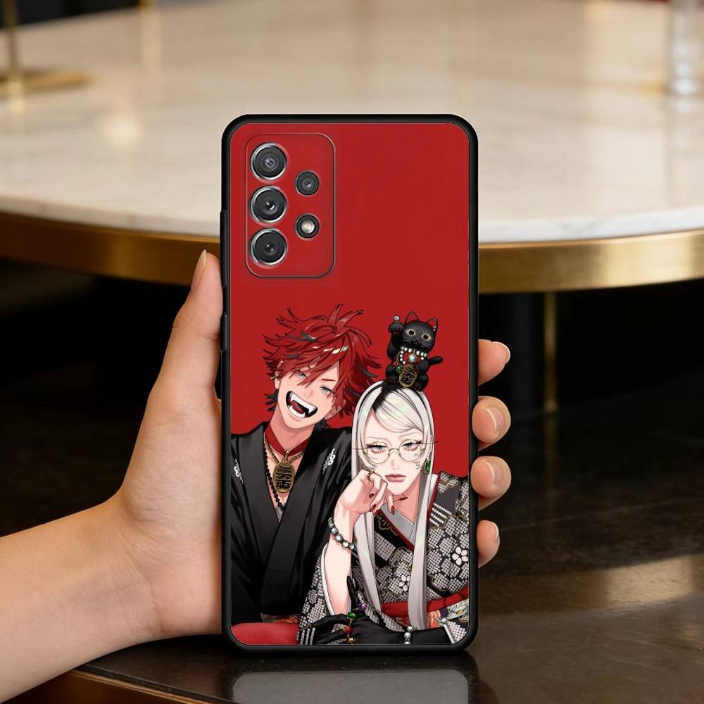 C-Comics G-Gokurakugai Phone Case For Samsung Galaxy A73,A72,A71,A70,A53,A52,A51,Soft Silicone Black Cover