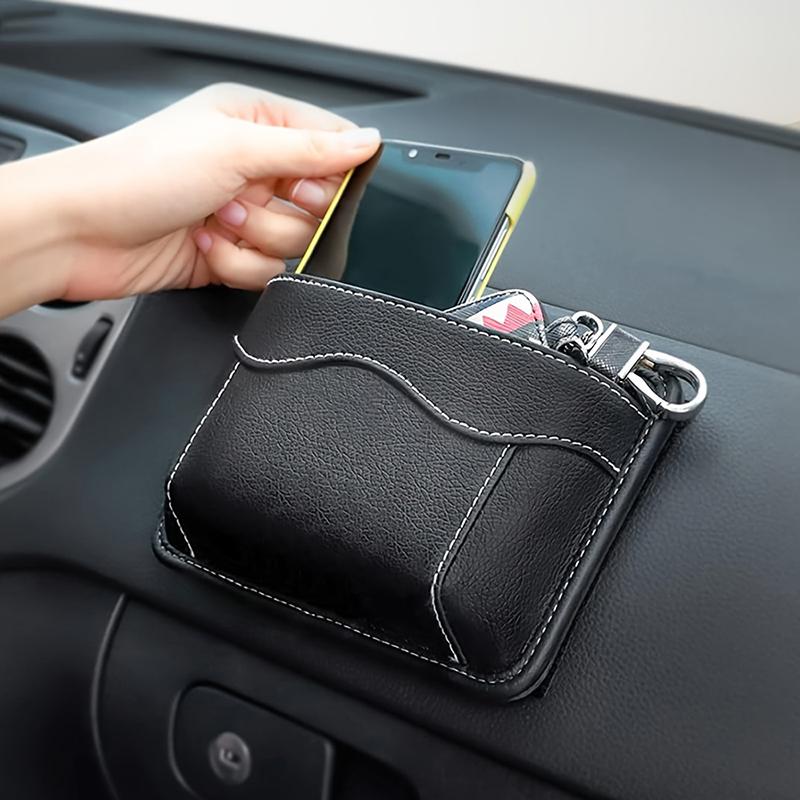 

Car Dashboard Phone Storage Bag, Adhesive Multi-Functional Center Console Storage Box, Car Seat Gap Organizer
