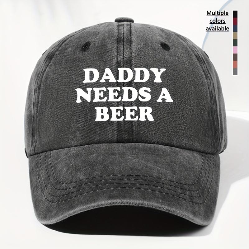 Unisex Dad Needs a Beer Printed Vintage Washed Baseball Cap Adjustable Lightweight Trucker Hat Suitable for Outdoor Leisure