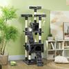 173cm Cat Tree Scratching House, Activity Play Centre, Grey