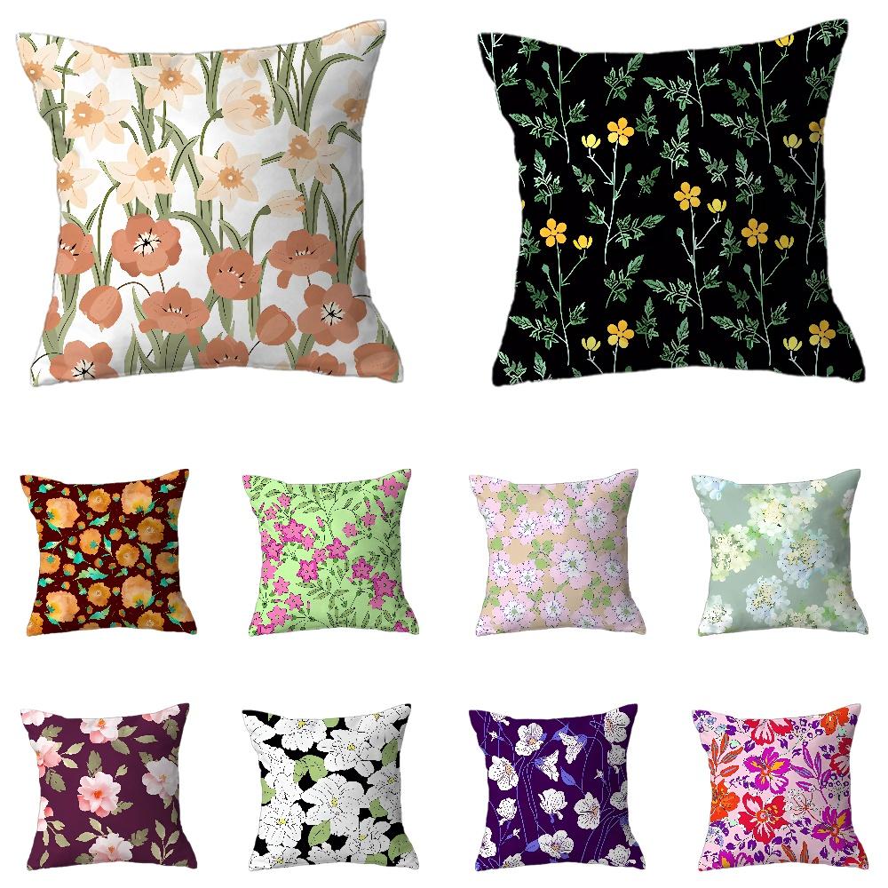 Köp Flowers Pillow Cover 18x18 inches 1pc Soft Pillowcase Home Office