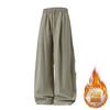 Three-dimensional pleated thermal cotton pants men's winter silhouette loose tide brand scimitar pants piled and thickened casual long pants