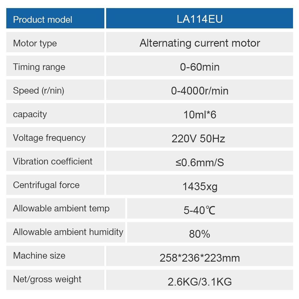 Laboratory Electric Centrifuge Low Speed Adjustable 4000rpm 1790xg 6*10ml Plasma Serum PRP PRF Separate Machine Timed Centrifuge