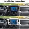 Center Dash GPS Navigation Panel Cover Trim Decor For Ford F150 +White ABS