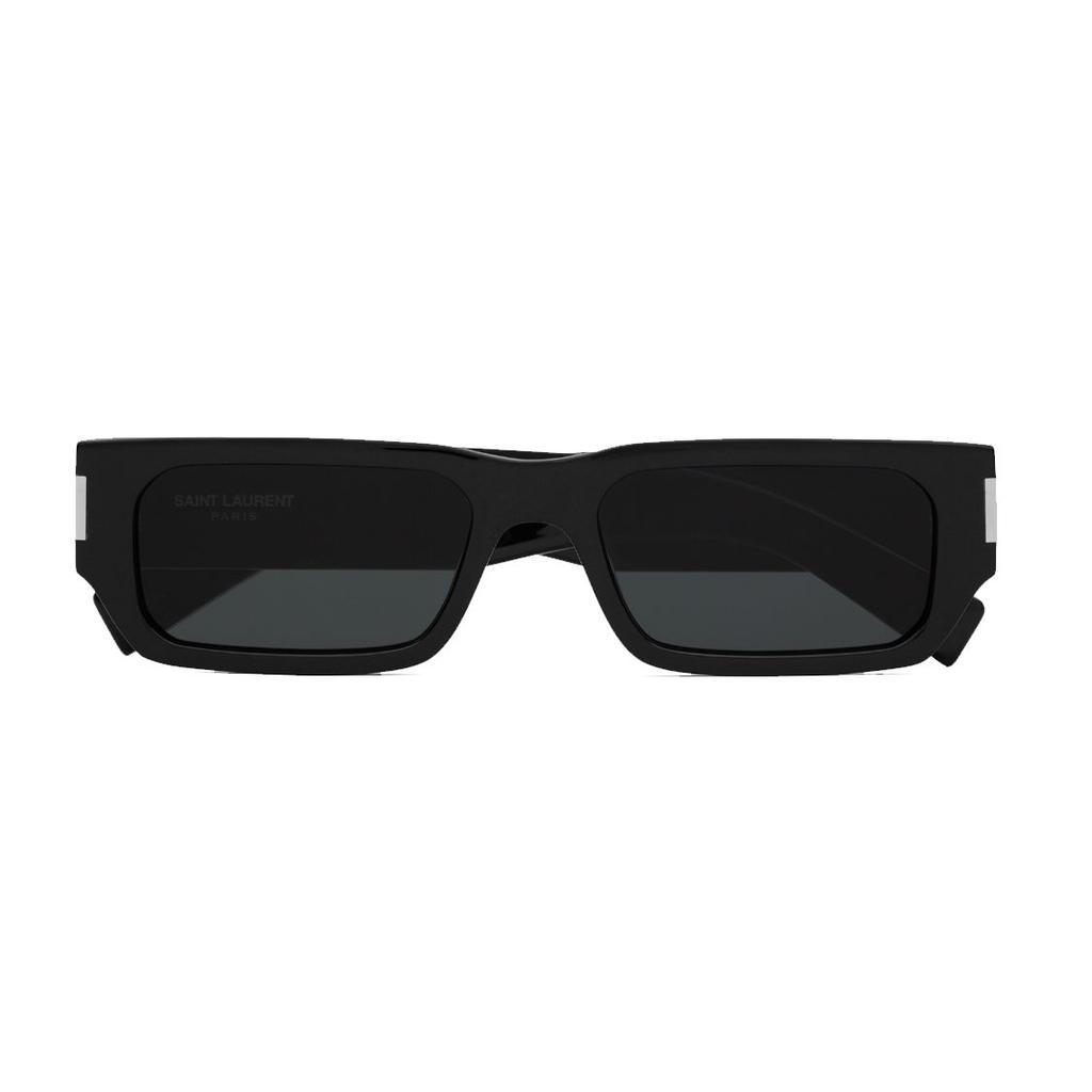 Saint Laurent Logo Acetate Irregular Frame Sunglasses Men sunglasses Black 779820Y99601033