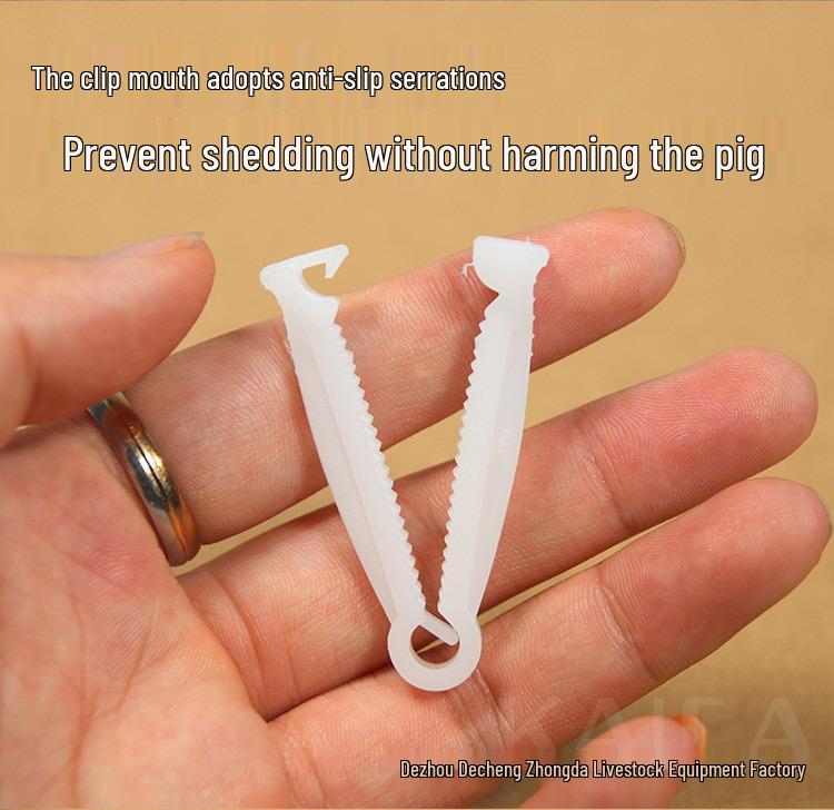 Disposable Piglet Umbilical Cord Clip & Protector for Veterinary Use