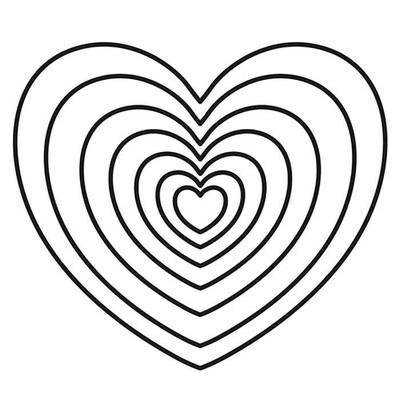 Die Set - ARTEMIO - Hearts - Cutting and Embossing - Compatible with Paper and Fabric - For Adults