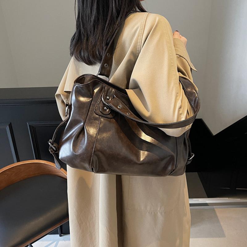 Soft Shoulder Bags High Quality Solid Colors Bags for Women Fashion Zipper Pu Women's Large Capacity Handbags