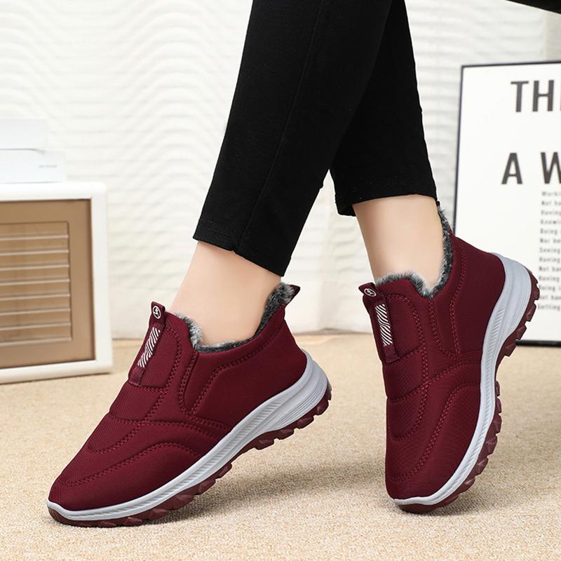 Winter Women Boots Outdoor Snow Boots Warm Lightweight Cotton Boot Non-slip Hiking Walking Shoes Fur Comfortable Women Ankle Boo