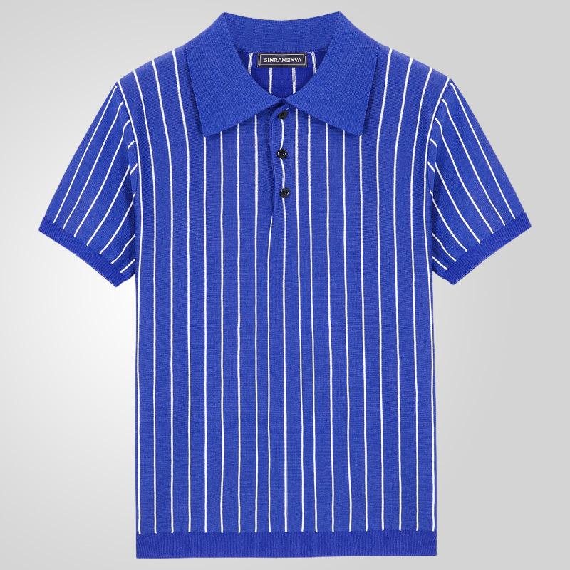 New Men'S Polo Shirt Made Of Pure Cotton With Dropped Shoulders High-Quality Loose Fit For Fitness Versatile For Daily Exercise Short Sleeved Casual