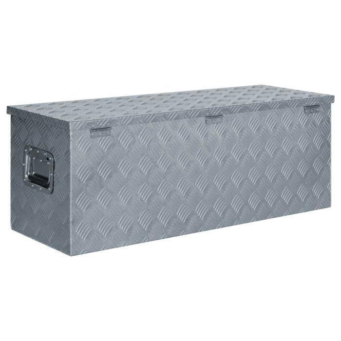 Aluminum Box - vidaXL - 110.5 X 38.5 X 40 Cm - Silver - Rust-resistant - 1 Compartment