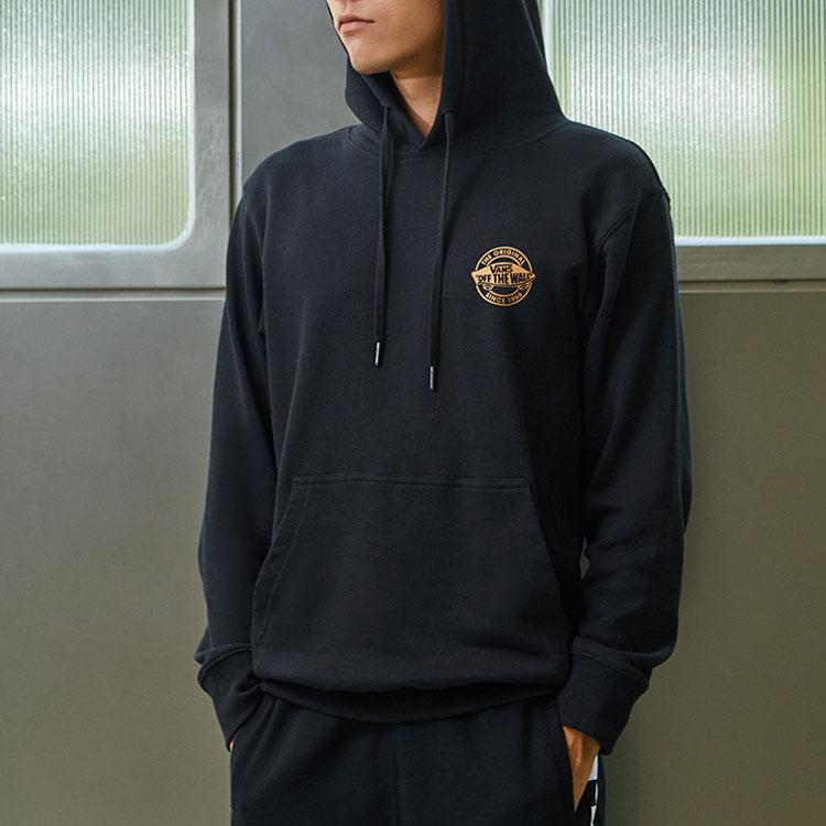 Vans Back Logo Graphic Print Casual Pullover Hoodie Men hoodies Black VN0A5H6VBLK