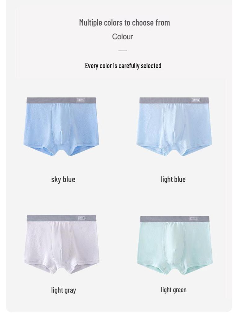 Jin Tong Wang Bavlněné boxerky pro chlapce ve vývojovém stádiu pro teenagery