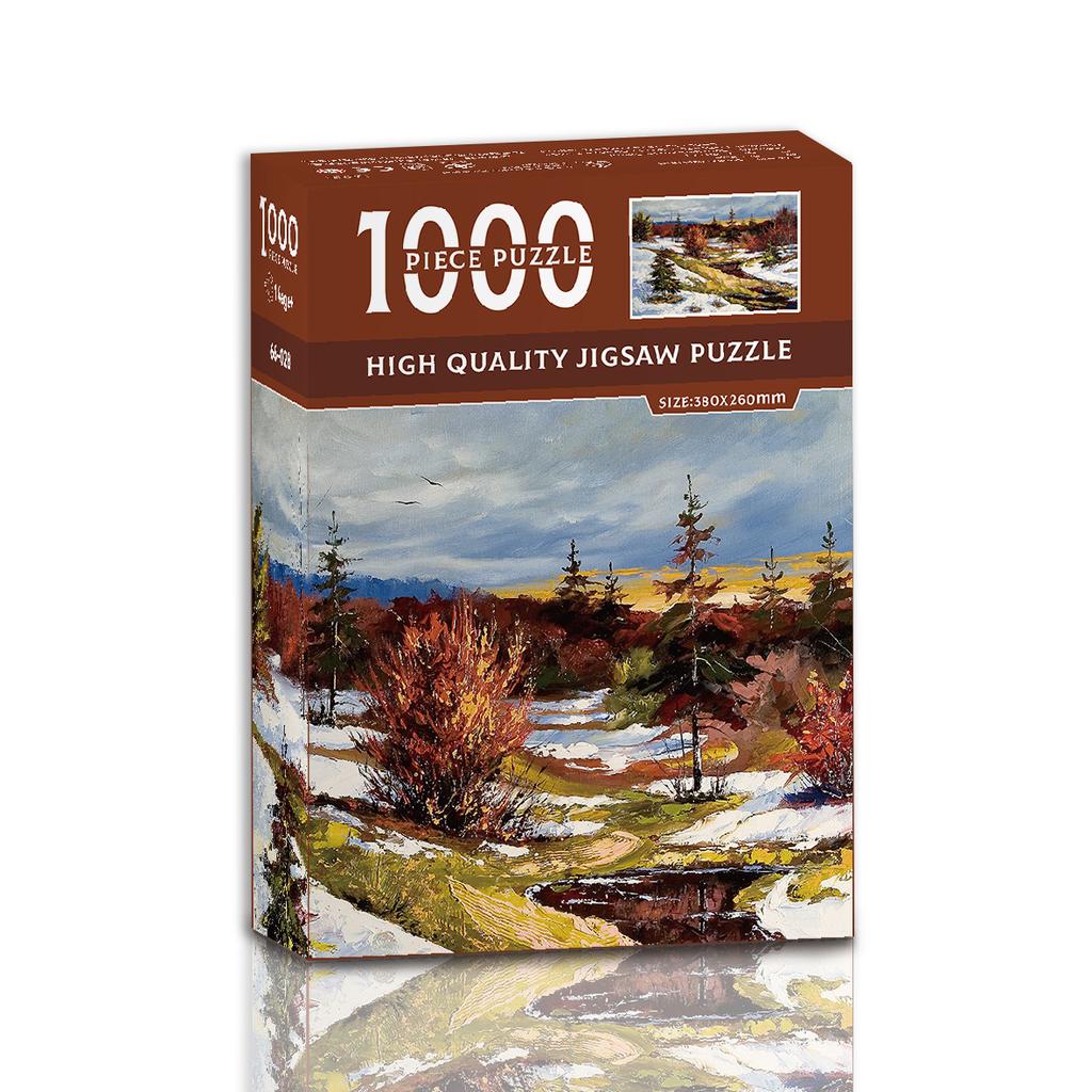 38*26cm Mini Puslespill 1000 Brikker for Voksne Berømt Oljemaleri Van Gogh Puslespill Julegave Leke Pedagogiske Leker