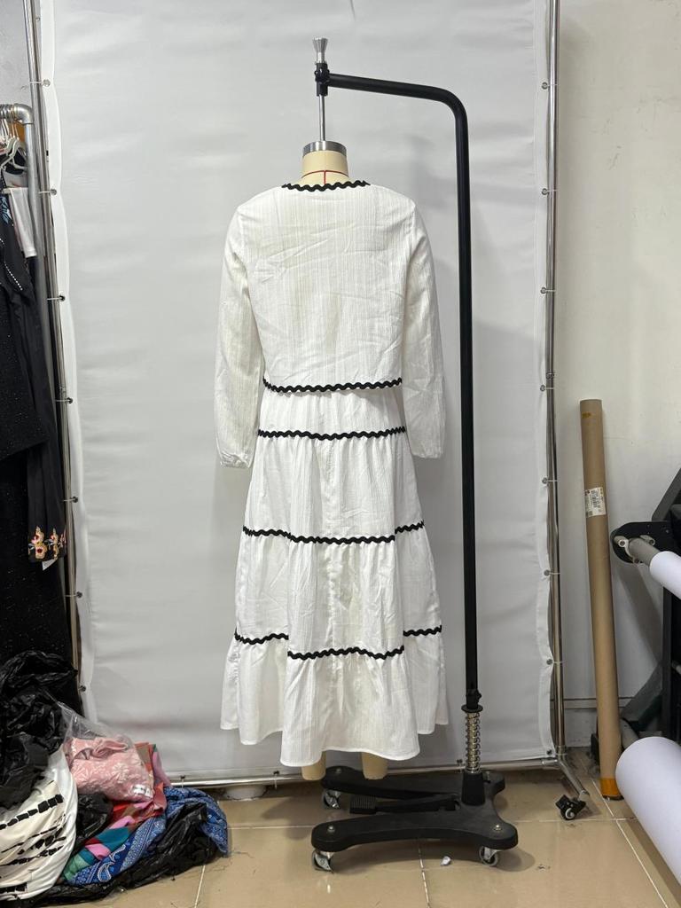 Elegantes Damen-Urlaubs-Stil Langarm Schnür-Rock-Set