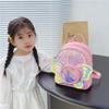 Adorable Korean Style Children's Backpack Lightweight Princess Pu Sequin Toddler Bag For Kindergarten
