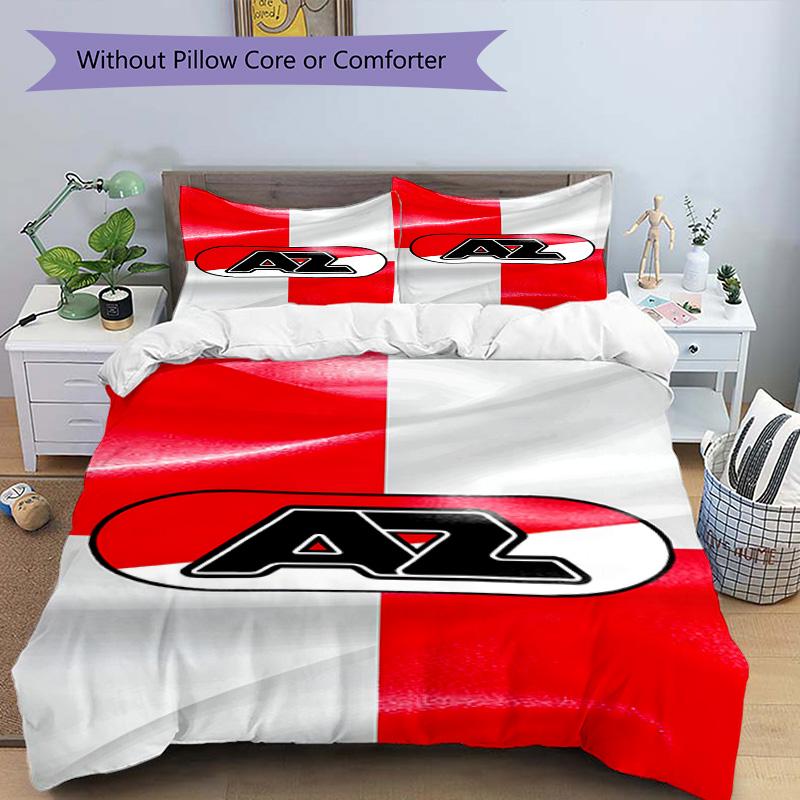 Parure de lit 3 pièces avec housse de couette (1*Housse de couette + 2*Taie d'oreiller, sans noyau), Ensemble de literie imprimé AZ Alkmaar, Décor de chambre à coucher, Toutes saisons, Cadeau d'anniversaire