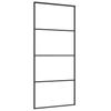 Vidaxl Drzwi Przesuwne, Szkło Esg I Aluminium, 90X205 Cm, Czarne