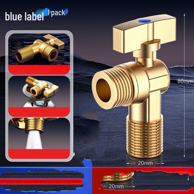 MDNG 1/2 Inch Brass Angle Stop Valve (4-Pack)