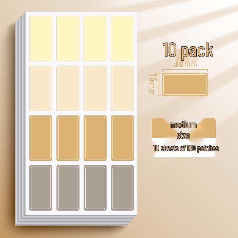 Cute Waterproof Self-Adhesive Color Label Stickers - Writable for Office and Price Marking Tasks