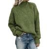 Women's High Neck Cable Knit Sweater Pullover