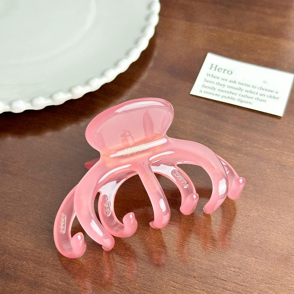 And Chic Stylish 4mm Acetate Hair Claw Clip With Elegant Gold Accents