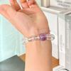 High Quality 12-15Mm Natural White Crystal Amethyst Design Bracelet Bracelet