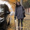 Women's Grey Pure Wool Turtleneck Sweater - High-Quality, Thickened Knit for Autumn/Winter, Loose Fit